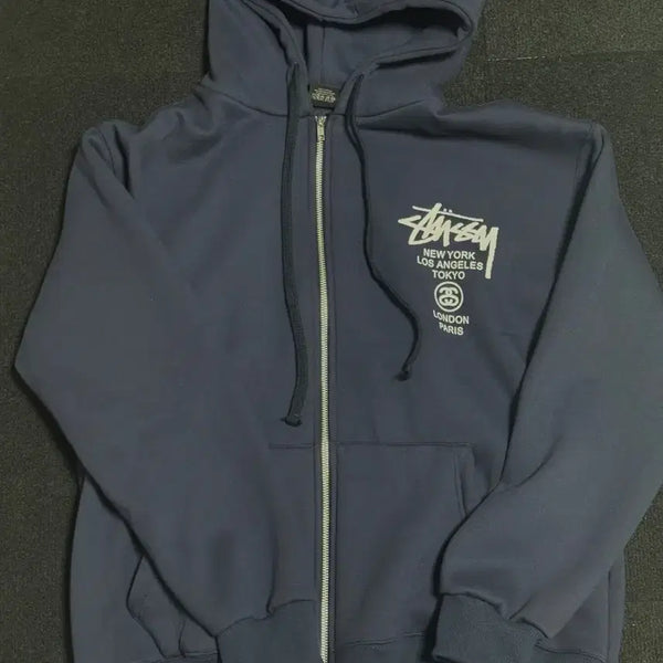 [BUNJANG] Stussy Hooded Zip-Up Navy / 스투시 후드집업