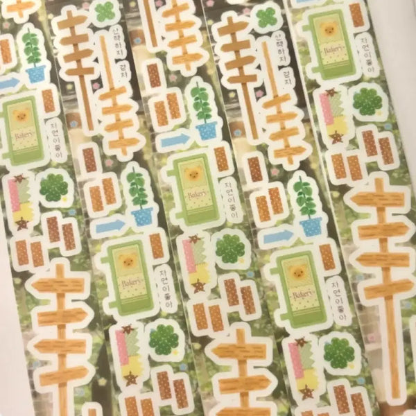 [BUNJANG] Musimhanharu Nature Good Kiss Cut Sticker Set / 무심한하루 자연조아 키스컷 소분