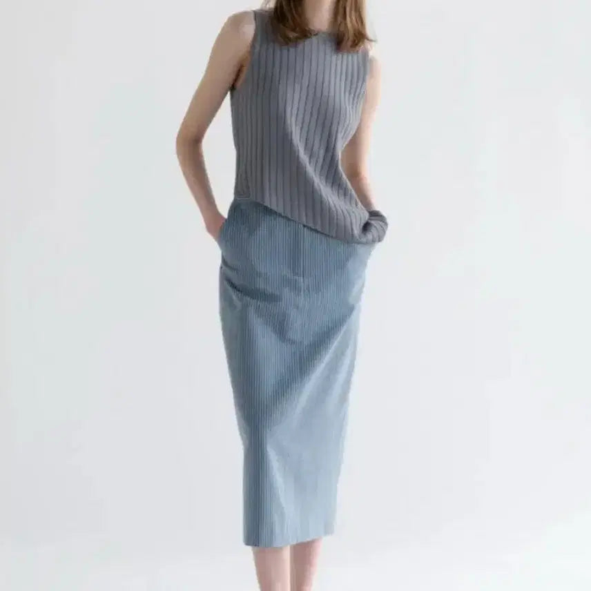 [BUNJANG] Mundal Vintage Blue String Skirt / 문달 스트링 스커트 빈티지블루 M