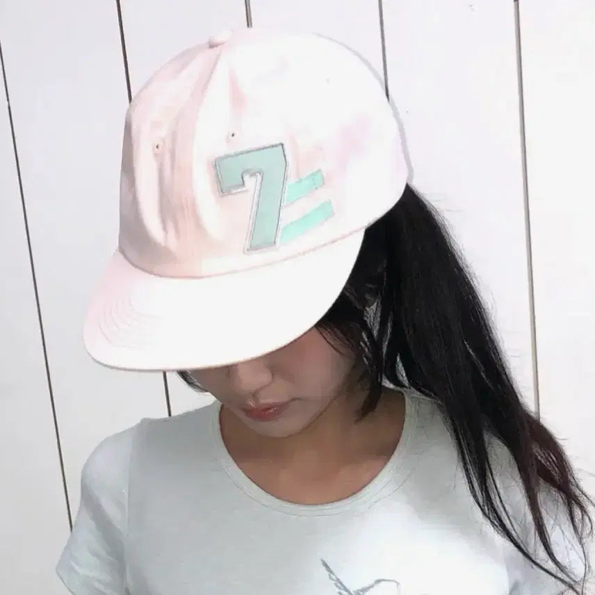 [BUNJANG] Hug Your Skin Lucky 7 Snapback Cap Pink / [새상품/택O] 허그유어스킨 럭키 7 스냅백 캡모자 핑크