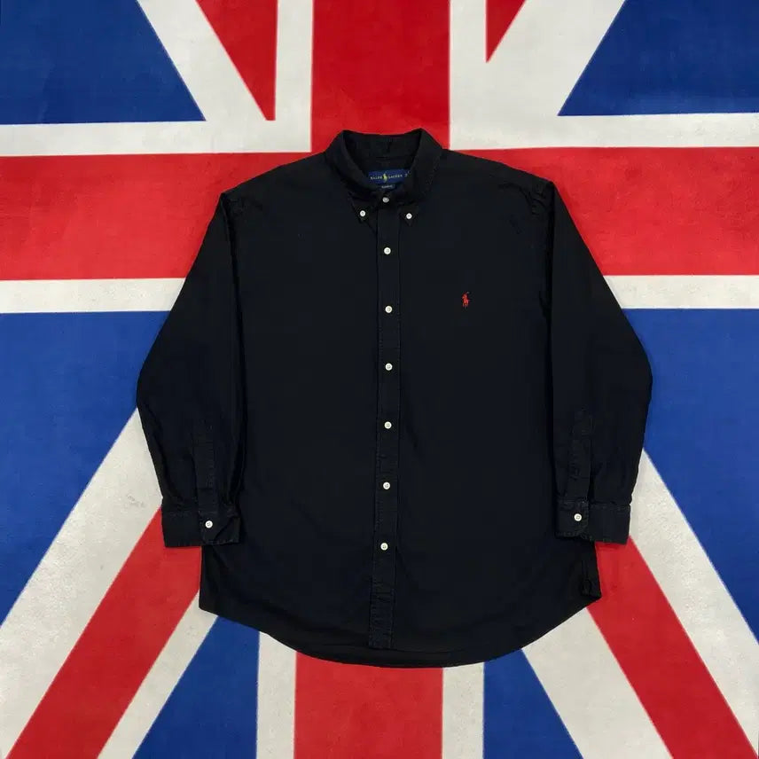 [BUNJANG] QR Polo Black Shirt XXL / QR 폴로 블랙 셔츠 XXL