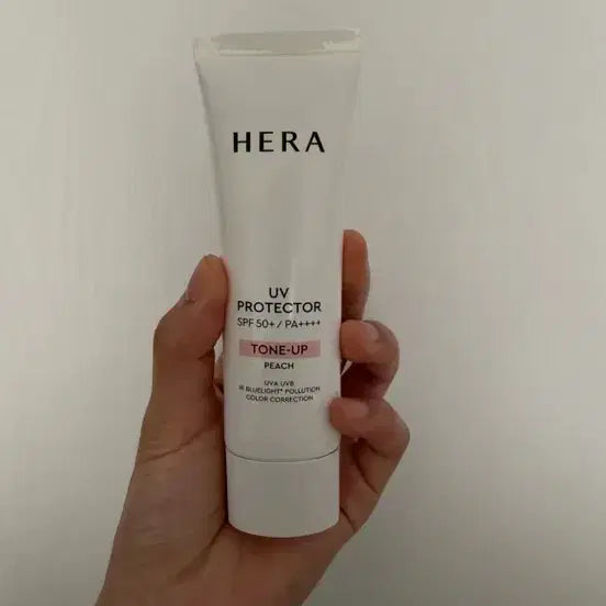 [BUNJANG] Hera UV Protector Tone-Up Peach Sun Cream SPF50+ / 헤라 UV 프로텍터 톤업 피치 선크림 SPF50+