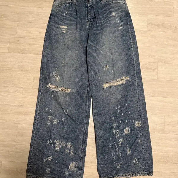 [BUNJANG] DAIRIKU Super Damage Wide Denim Pants 24AW-D-8 / 다이리쿠 DAIRIKU Super Damage Wide Denim Pants 24AW-D-8