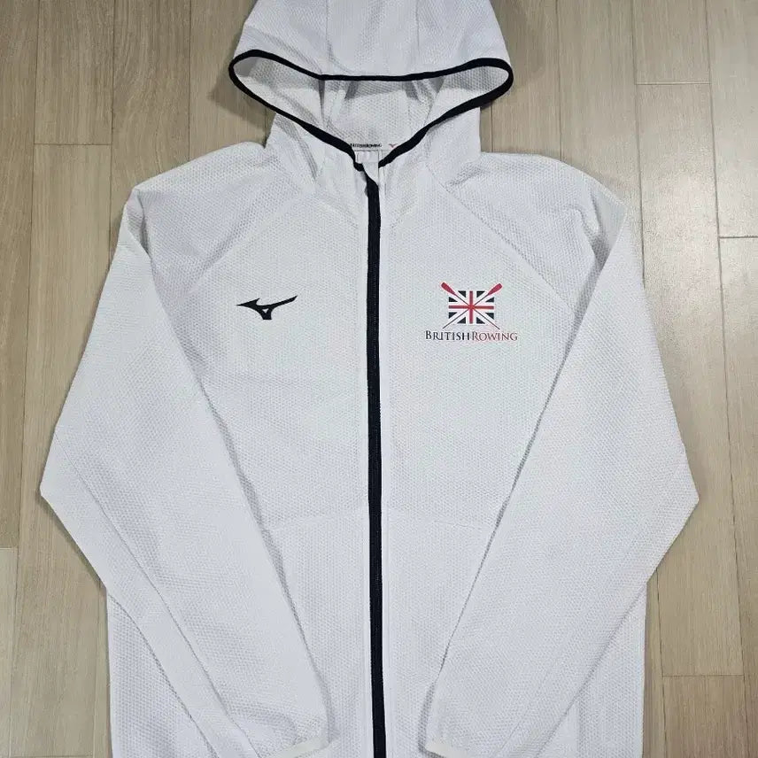 [BUNJANG] Mizuno British Rowing Logo Mesh Performance Jersey Zip-Up XL / 미즈노 브리티시로잉 로고 메쉬 기능성 져지집업 XL