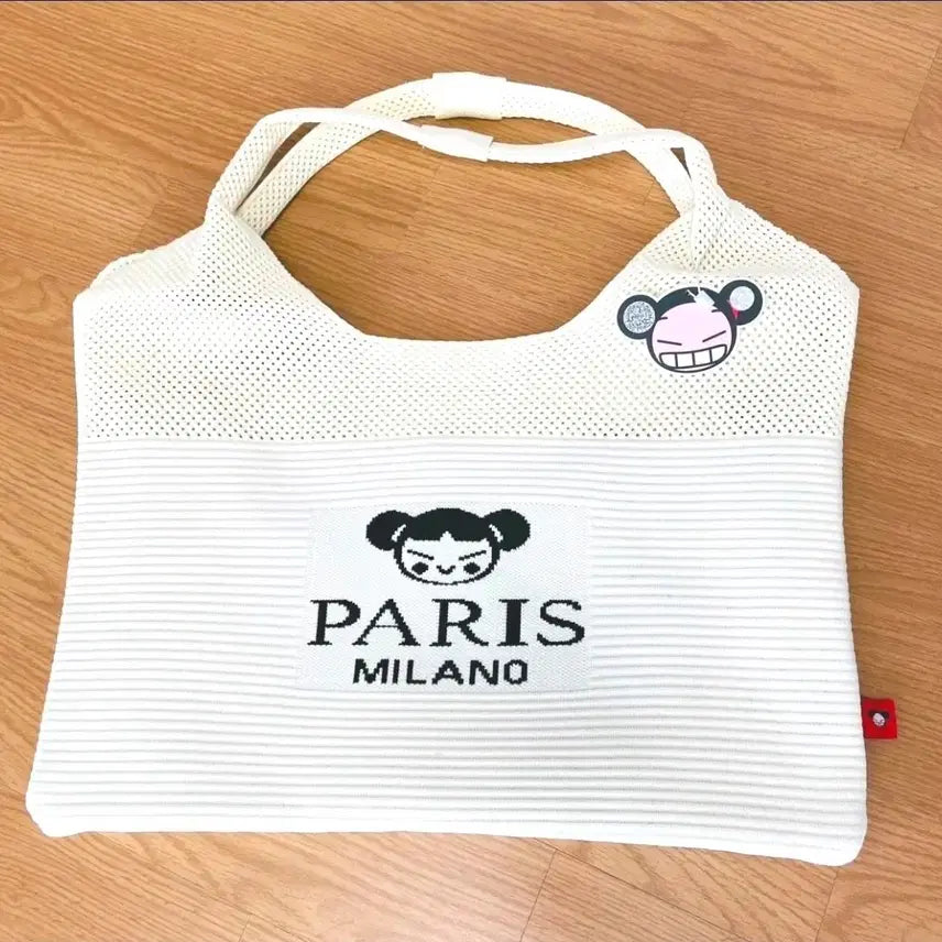 [BUNJANG] Pukka Knit Tote Bag / 수입 파리스 밀라노 뿌까 니트 토트백 가방/2컬러 (화이트,핑크)