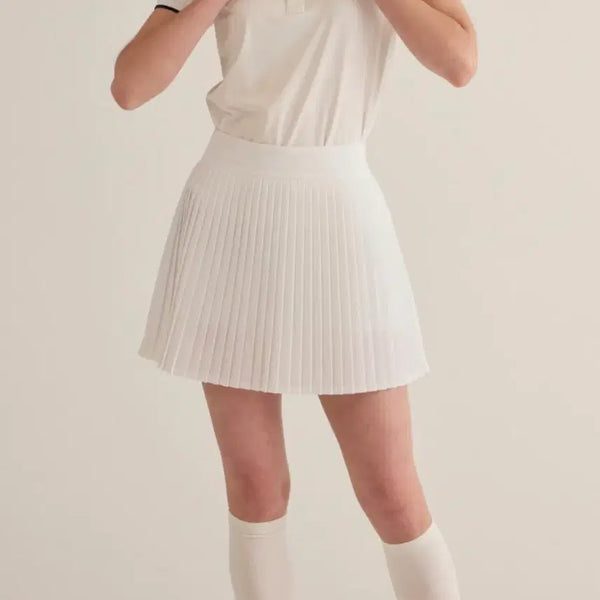 [BUNJANG] Women's Golf Pleated Skirt White / 여성골프 스커트 플리츠 스커트 화이트