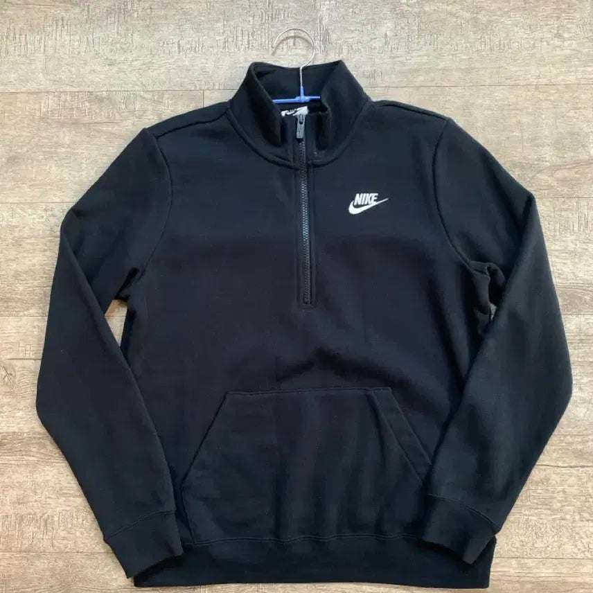 [BUNJANG] Nike Half-Zip Sweatshirt Black / 나이키 하프집업 맨투맨 블랙 약기모