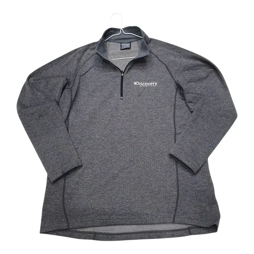 [BUNJANG] Discovery Expedition Grey Functional Half-Zip Long Sleeve T-Shirt Size 105 / <만원빈티지> 디스커버리 익스페디션 그레이 기능성 반집업 긴팔티 105