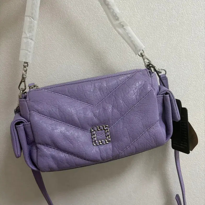 [BUNJANG] Rouge & Lounge Como Quilting Barrel Bag Lavender / 루즈앤라운지 꼬모 퀼팅 베럴백 새상품