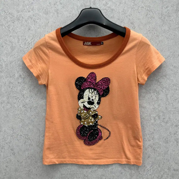 [BUNJANG] 90 ASK Y2K Women's Wide Neck Short Sleeve T-Shirt / 90 ASK 에스크 y2k 여자 와이드넥 반팔 티셔츠