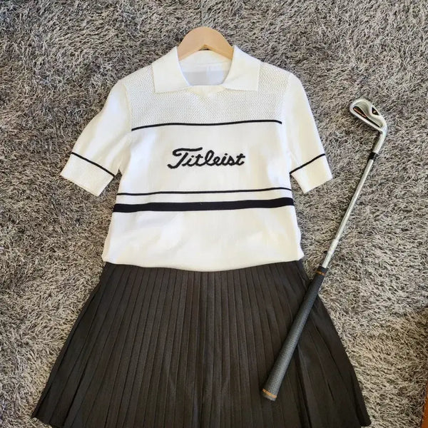 [BUNJANG] Titleist Golf Apparel Women's Top and Skirt Set / 타이틀리스트 골프웨어 상하의 세트