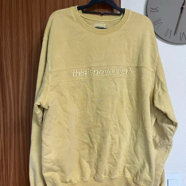 [BUNJANG] Thisisneverthat Sweatshirt Yellow / 디스이즈네버댓 맨투맨 옐로우