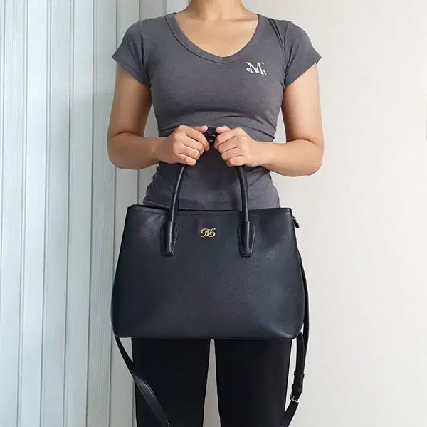 [BUNJANG] Daks Leather Tote Bag Shoulder Bag for Office Workers / 닥스 가죽 직장인 토트백 숄더백 중고 가방 은피아노