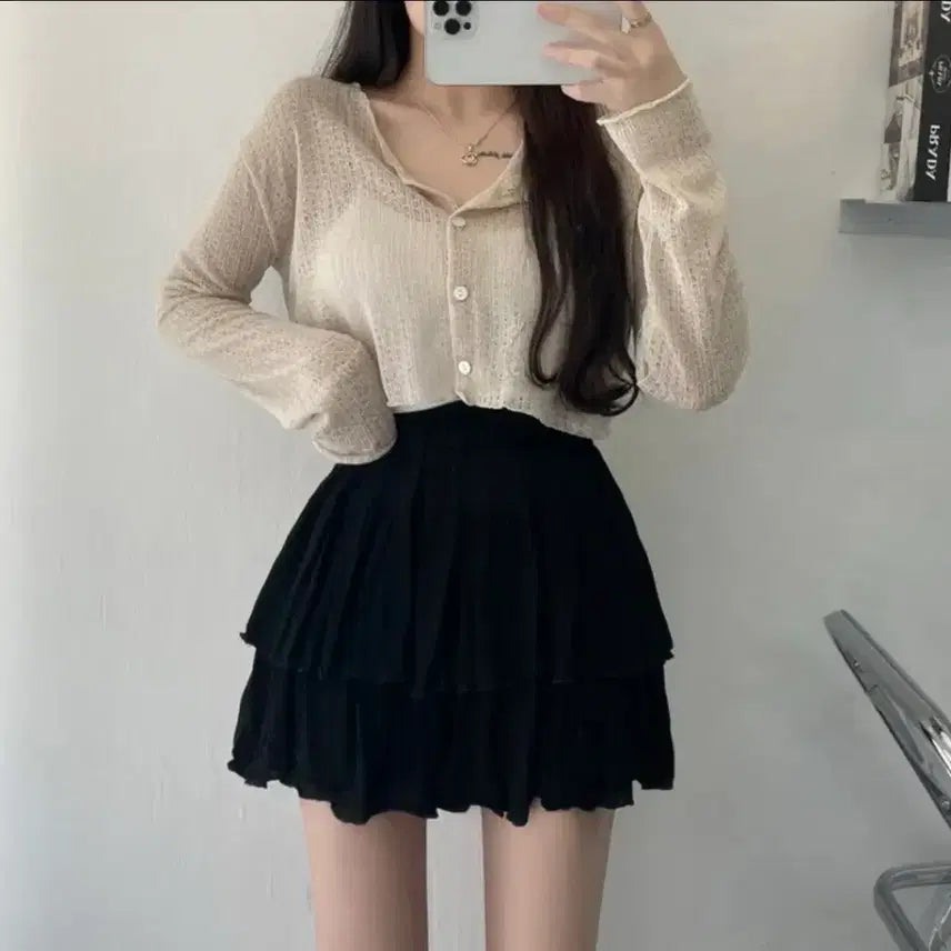 [BUNJANG] Abluy Tiered Frill Skirt / 에이블리 캉캉 프릴 치마