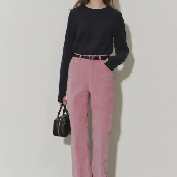 [BUNJANG] Dunst Semi Flared Corduroy Jeans Pink / (옷장 정리) 던스트 세미 플레어드 코듀로이 진 핑크