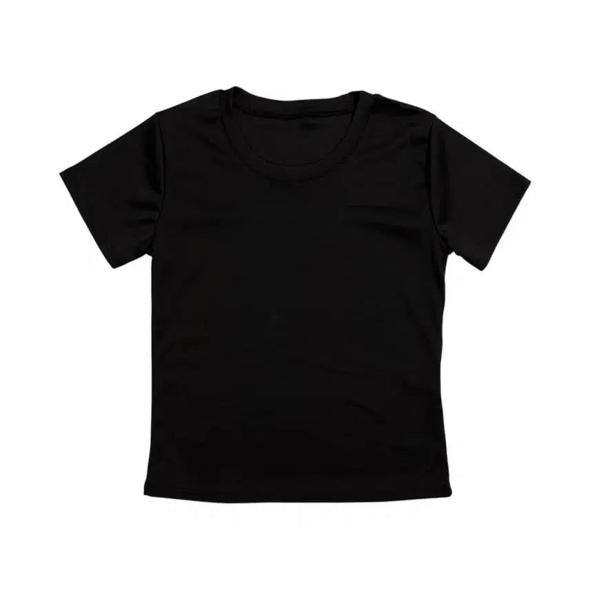 [BUNJANG] Basic Plain Short-Sleeve T-Shirt Black / 기본 무지 반팔티 블랙