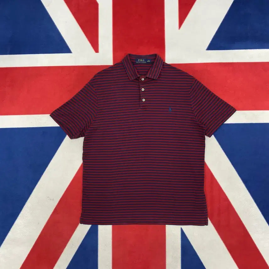 [BUNJANG] Polo Striped Short Sleeve Polo Shirt L / 폴로 단가라 반팔 카라티 L