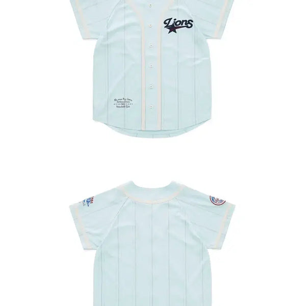 [BUNJANG] Samsung Lions Sun Love Tour Baseball Shirt Light Blue L Size / 삼성라이온즈 썬러브투어 베이스볼 셔츠 라이트블루 L사이즈