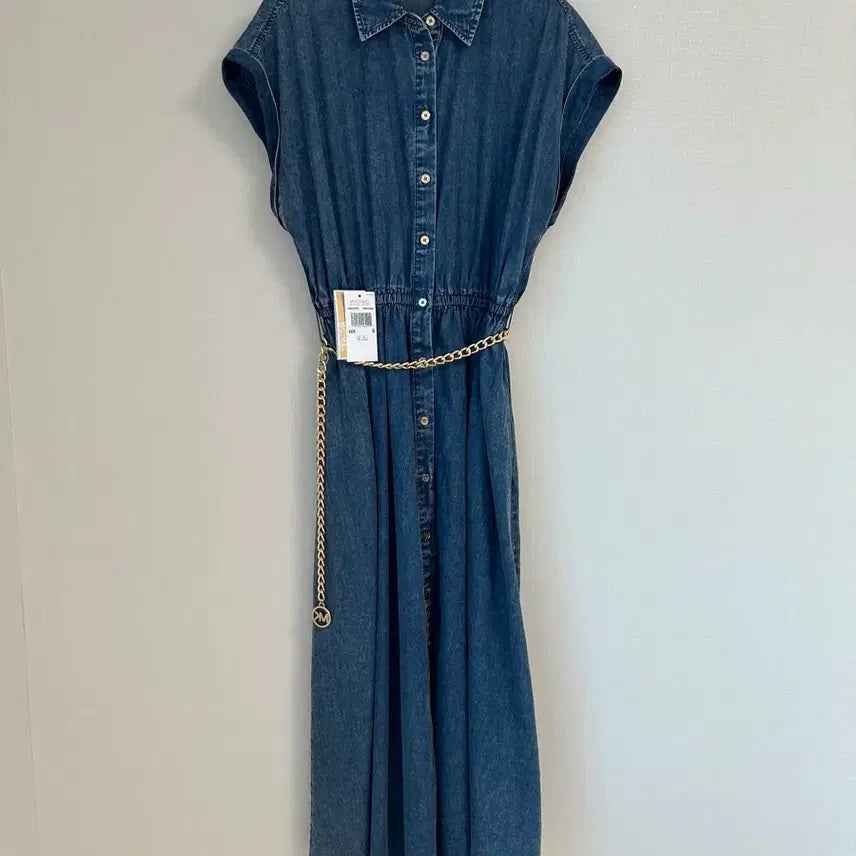 [BUNJANG] Michael Kors Denim Belted Shirtdress / 마이클코어스 데님 벨트 원피스 새상품s 쇼핑백포함