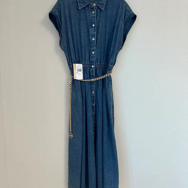 [BUNJANG] Michael Kors Denim Belted Shirtdress / 마이클코어스 데님 벨트 원피스 새상품s 쇼핑백포함
