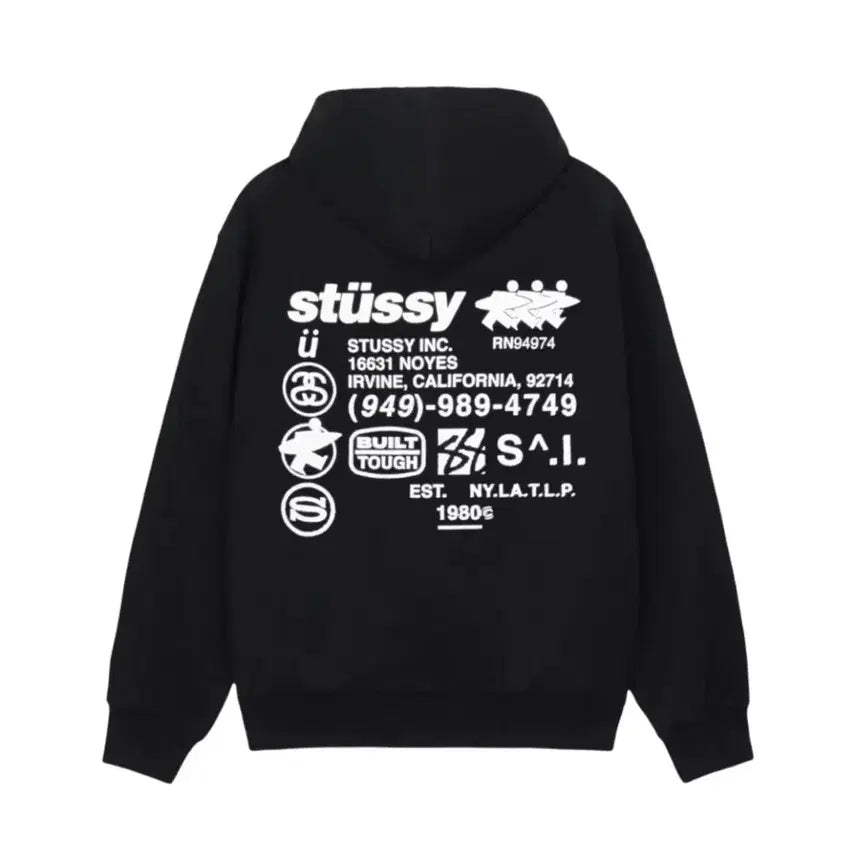 [BUNJANG] Stussy DNA Hooded Zip-Up Black M / M) 스투시 DNA 후드집업 블랙