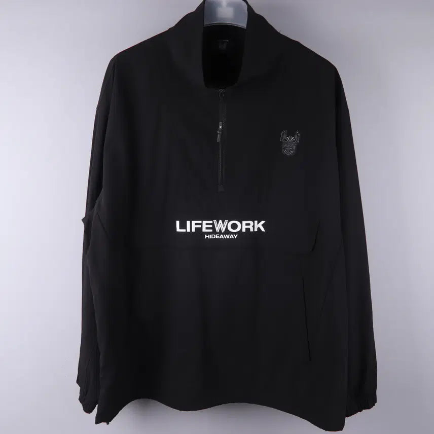 [BUNJANG] Life Work Relaxing Nylon Anorak Black (L) / 라이프워크 릴렉싱 나일론 아노락 블랙 (L)