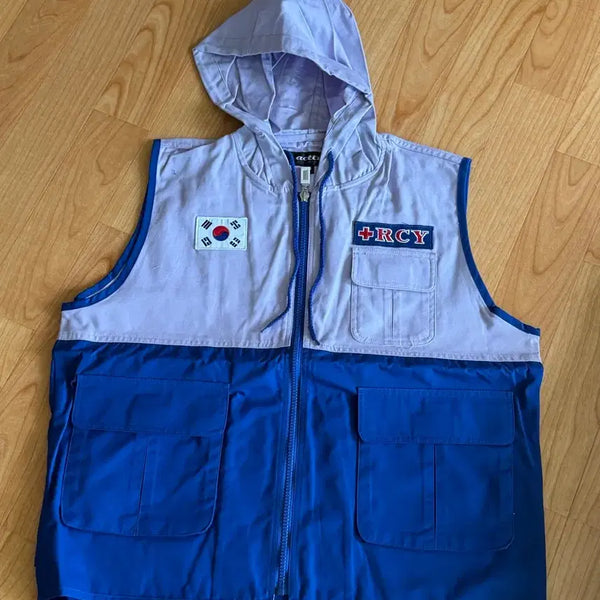 [BUNJANG] RCY Windbreaker Vest Lavender & Blue (Size 95) / RCY 바람막이 조끼