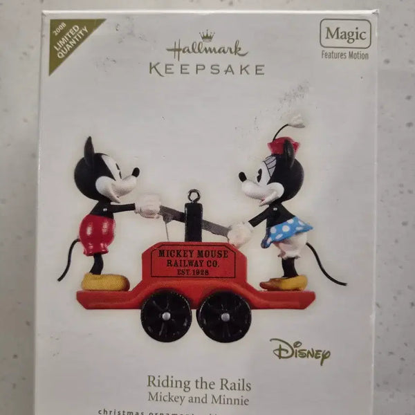 [BUNJANG] Hallmark Keepsake 2008 Limited Edition Mickey Mouse & Minnie Mouse Christmas Ornament / 홀마크 키퍼세이크 2008 리미티드 에디션 미키마우스 미니마우스 크리스마스 오너먼트