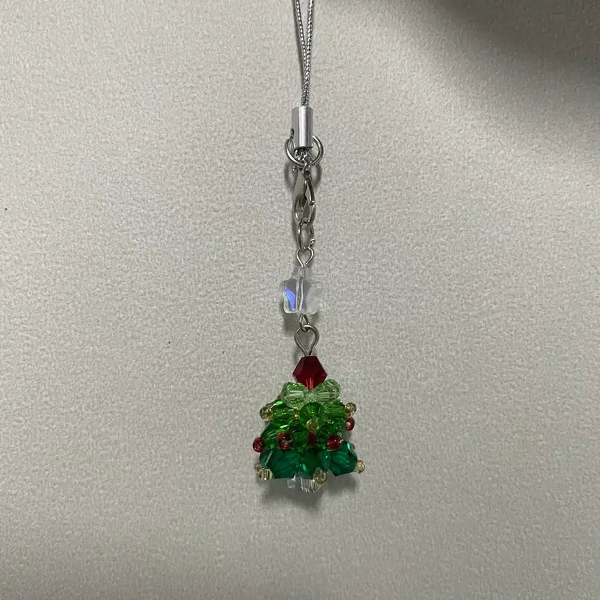 [BUNJANG] Beaded Christmas Tree Keychain / 비즈 크리스마스 트리 키링