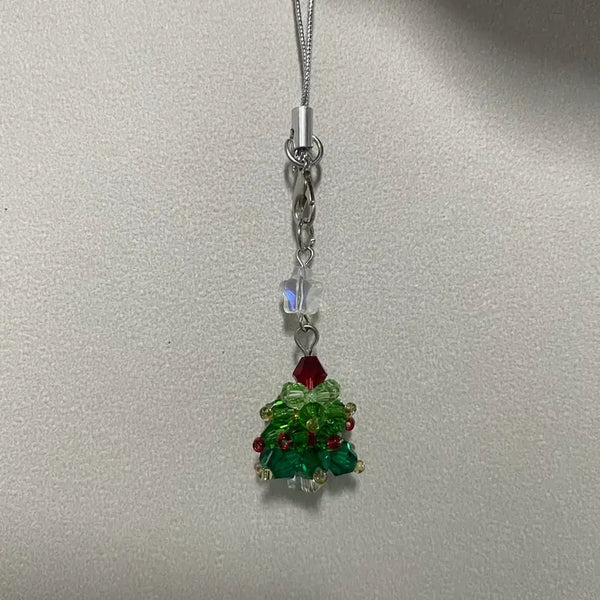 [BUNJANG] Beaded Christmas Tree Keychain / 비즈 크리스마스 트리 키링