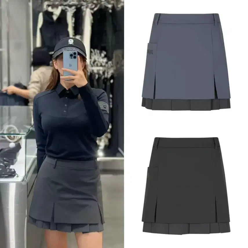 [BUNJANG] Amazingcre Women's Double Layer Pleated Golf Skirt / #어메이징크리 #AMAZINGCRE#여성골프웨어
