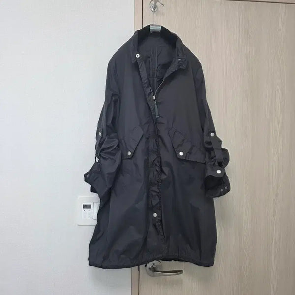 [BUNJANG] Knit Twill Long Field Jacket / 바스락. 야상롱 코트자켓.55 날씬66