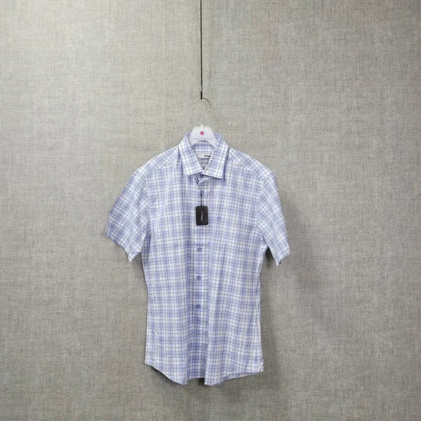 [BUNJANG] Checkered Short Sleeve Shirt Size 100 / ㄹ352 체크 반팔 셔츠 100