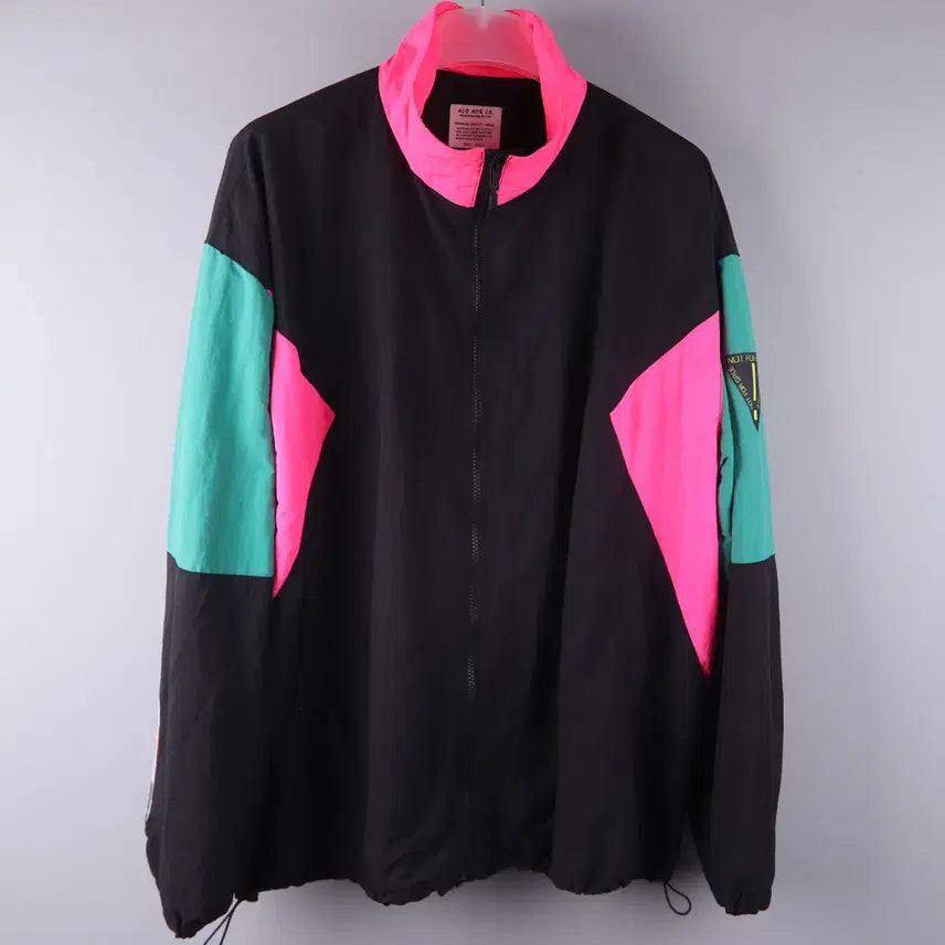 [BUNJANG] Color Block Nylon Windbreaker Jacket (Free Size) / 배색 나일론 바람막이 자켓 (F)