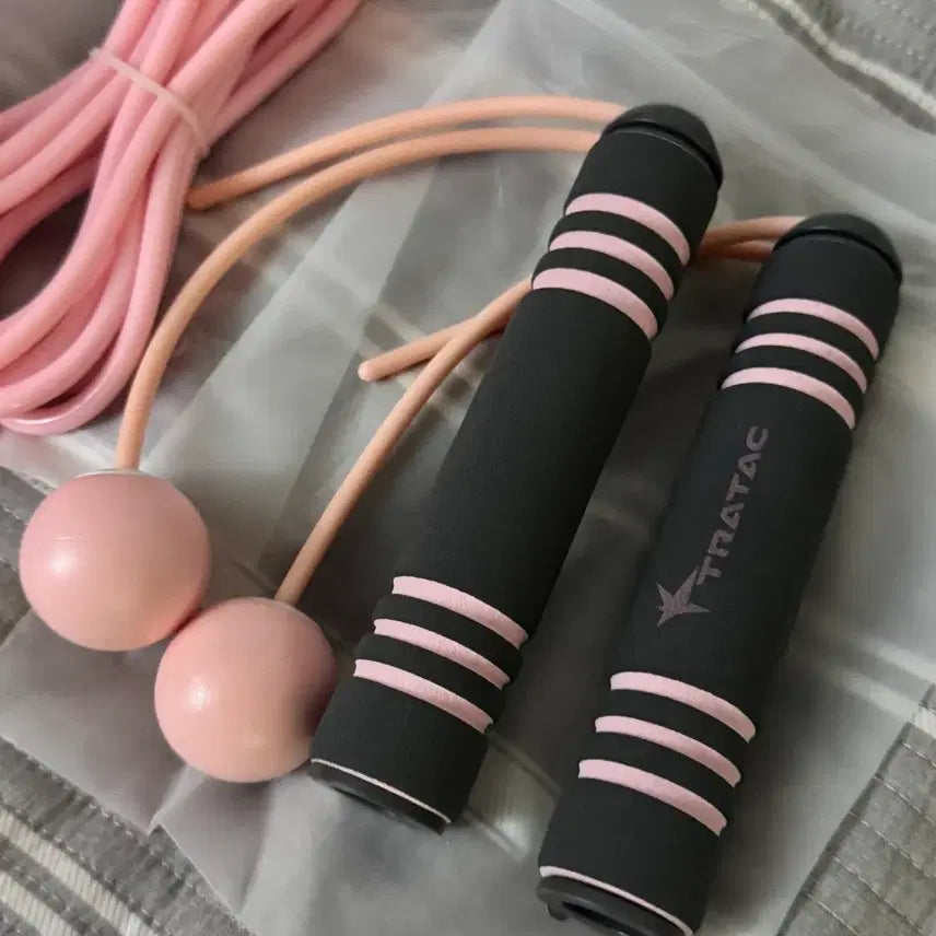 [BUNJANG] TRA TEC 2-in-1 Wireless/Wired Jump Rope (Pink) / 트라택 2in1 유무선 다이어트 줄넘기 핑크