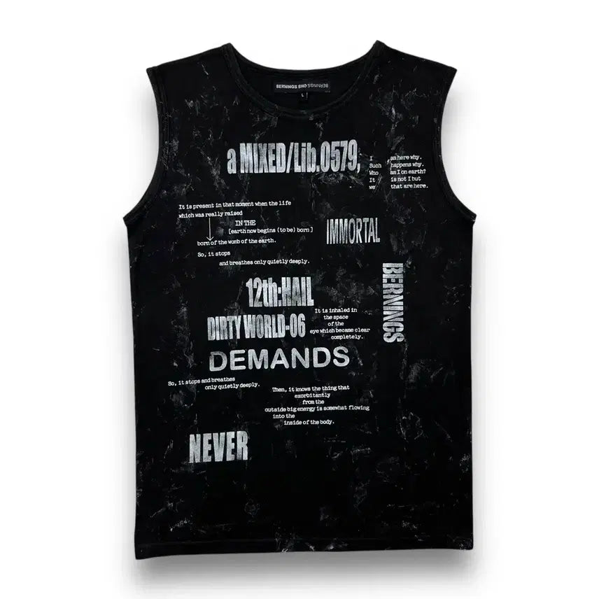 [BUNJANG] Bernings Rock Chic Sleeveless Top / Bernings-Sho Rock Chic Sleeveless Top