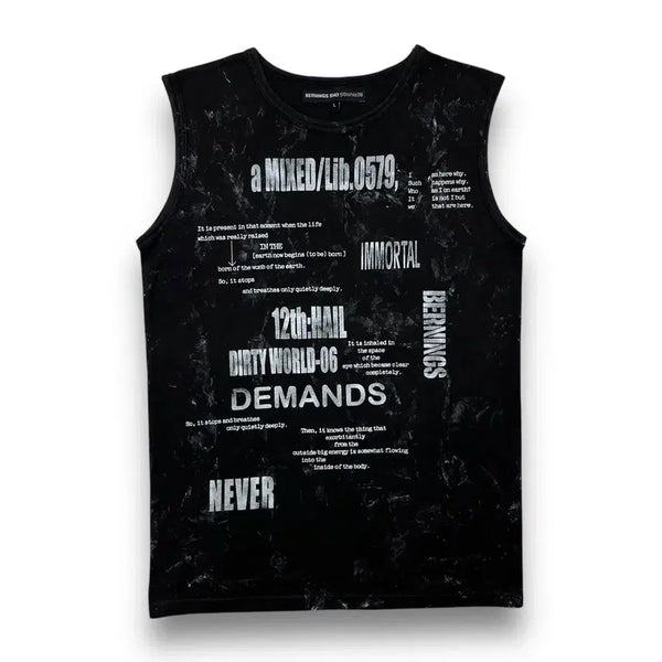 [BUNJANG] Bernings Rock Chic Sleeveless Top / Bernings-Sho Rock Chic Sleeveless Top