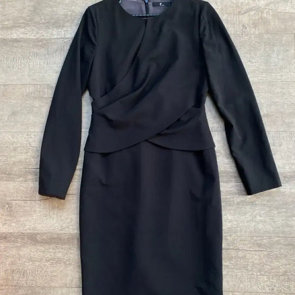 [BUNJANG] Renoma Wrap Long Sleeve Dress / 레노마 랩 원피스 롱 슬리브