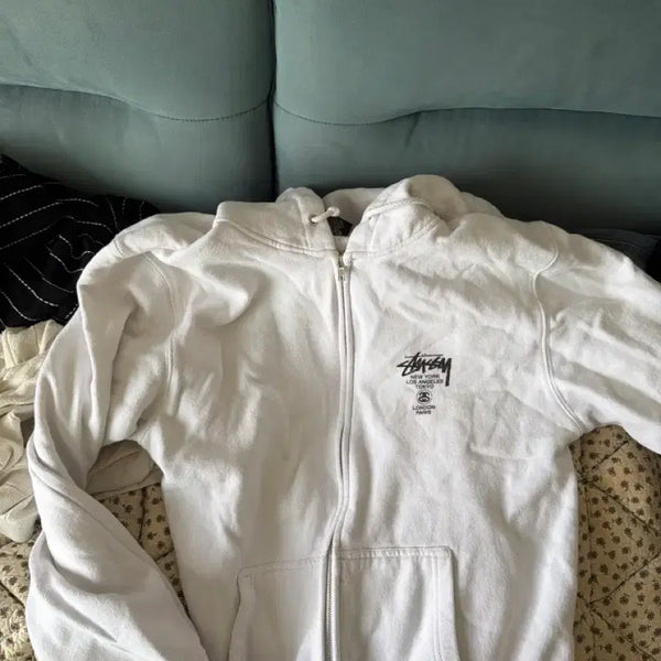 [BUNJANG] Stussy Patterned Zip-Up Hoodie / 스투시 후드집업
