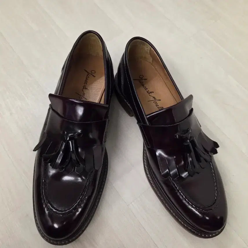 [BUNJANG] Giancarlo Morelli Burgundy Tassel Loafers (Size 250-255) / 장카로 모렐리 버건디 태슬 로퍼 250-255