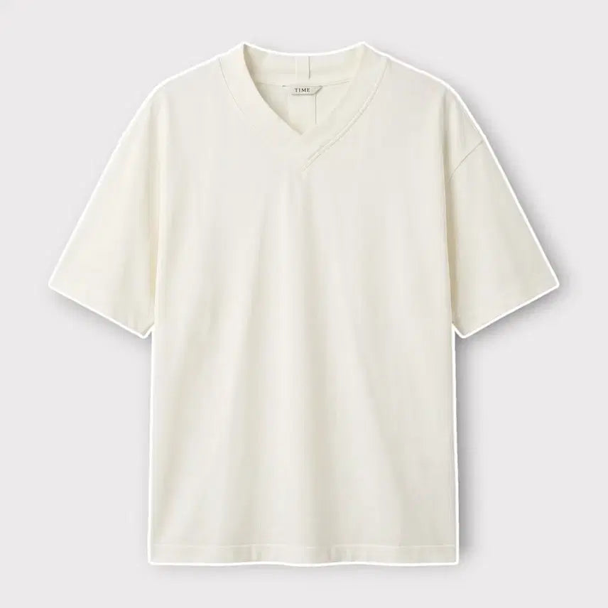 [BUNJANG] Time Homme 21SS V-Neck Oversized Short Sleeve T-Shirt / 110/ 타임옴므 21SS 브이넥 오버핏 반팔