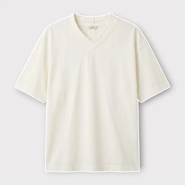 [BUNJANG] Time Homme 21SS V-Neck Oversized Short Sleeve T-Shirt / 110/ 타임옴므 21SS 브이넥 오버핏 반팔
