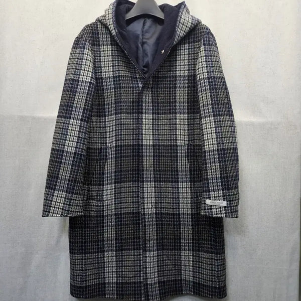[BUNJANG] SIEG Handmade Check Hooded Coat / 지이크 핸드메이드 체크 후드 코트 .417