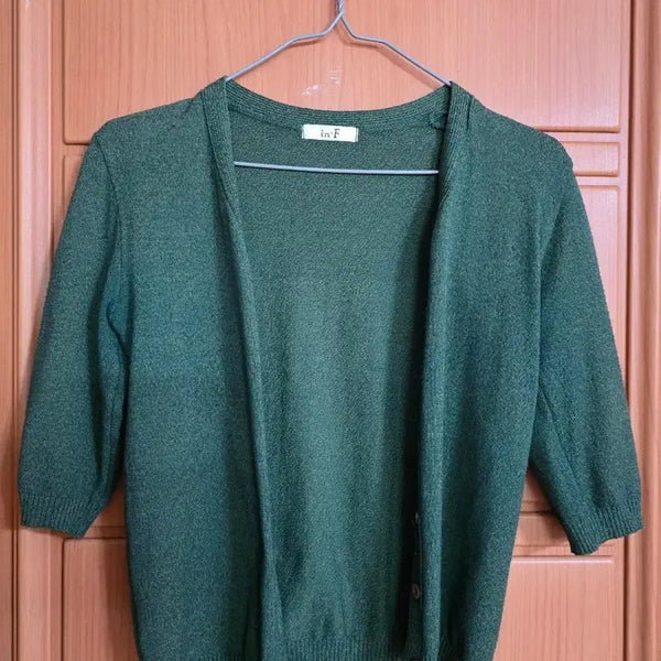 [BUNJANG] INF Green Cardigan / 인에프 가디건 그린