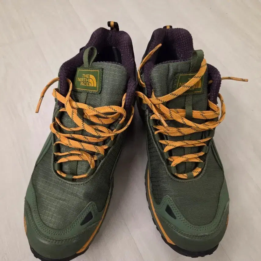[BUNJANG] The North Face Gore-Tex Hiking Boots Green/Yellow 280 / 노스페이스 고어텍스 등산화 280 그린/옐로우