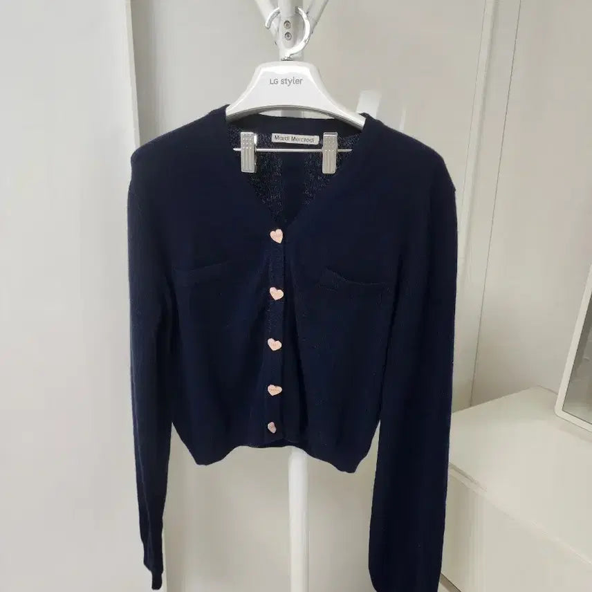 [BUNJANG] Mardi Mercredi Heart Button Cardigan (2023 Model) / 마르디 메크르디 하트 버튼 가디건 (23년식)