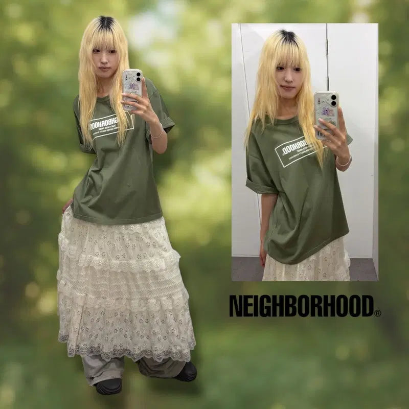 [BUNJANG] Neighborhood Logo T-Shirt / 네이버후드 로고 반팔티