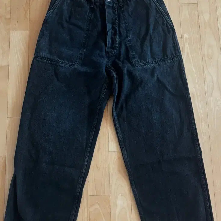 [BUNJANG] TheRawcos Indigo Black Denim Size 1 / 더뤡코즈 인디고 블랙 데님 1사이즈