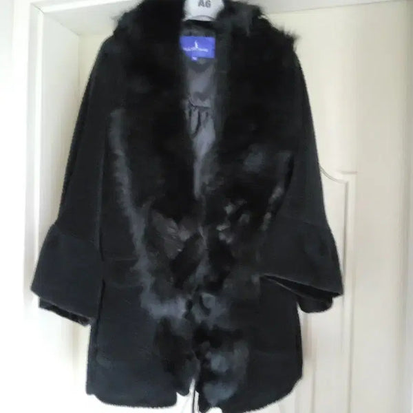 [BUNJANG] Fox Fur Trimmed Jacket Size 95 / 폭스울쟈켓95