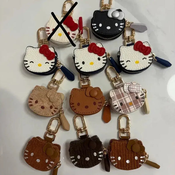 [BUNJANG] Hello Kitty Face Mini Pouch with Keyring / 키티 얼굴 미니 파우치 키링